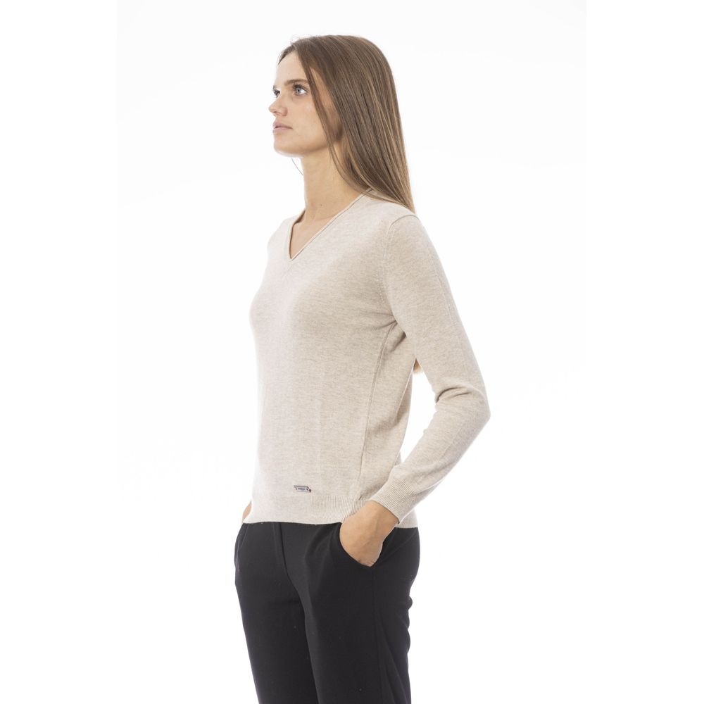 Baldinini Trend Beige Cashmere Women Sweater