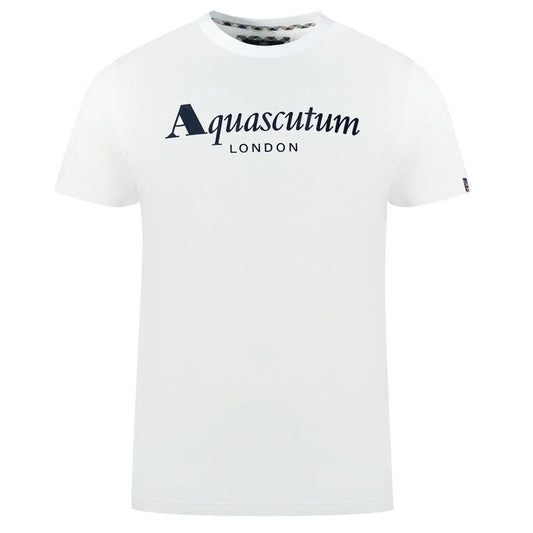 Aquascutum White Cotton Men T-Shirt